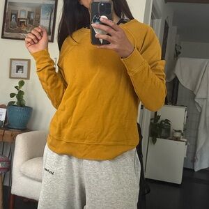 MATE the Label Organic Crewneck Sweatshirt in Mustard